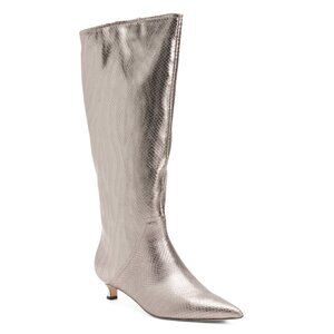 27 EDIT NATURALIZER Silver Leather Nikita Boots